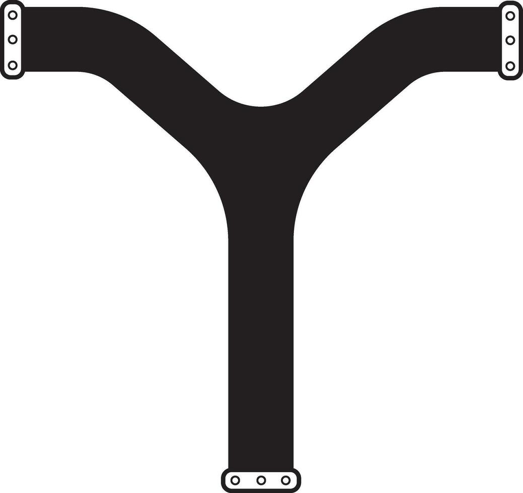 Black joint pipe. vector