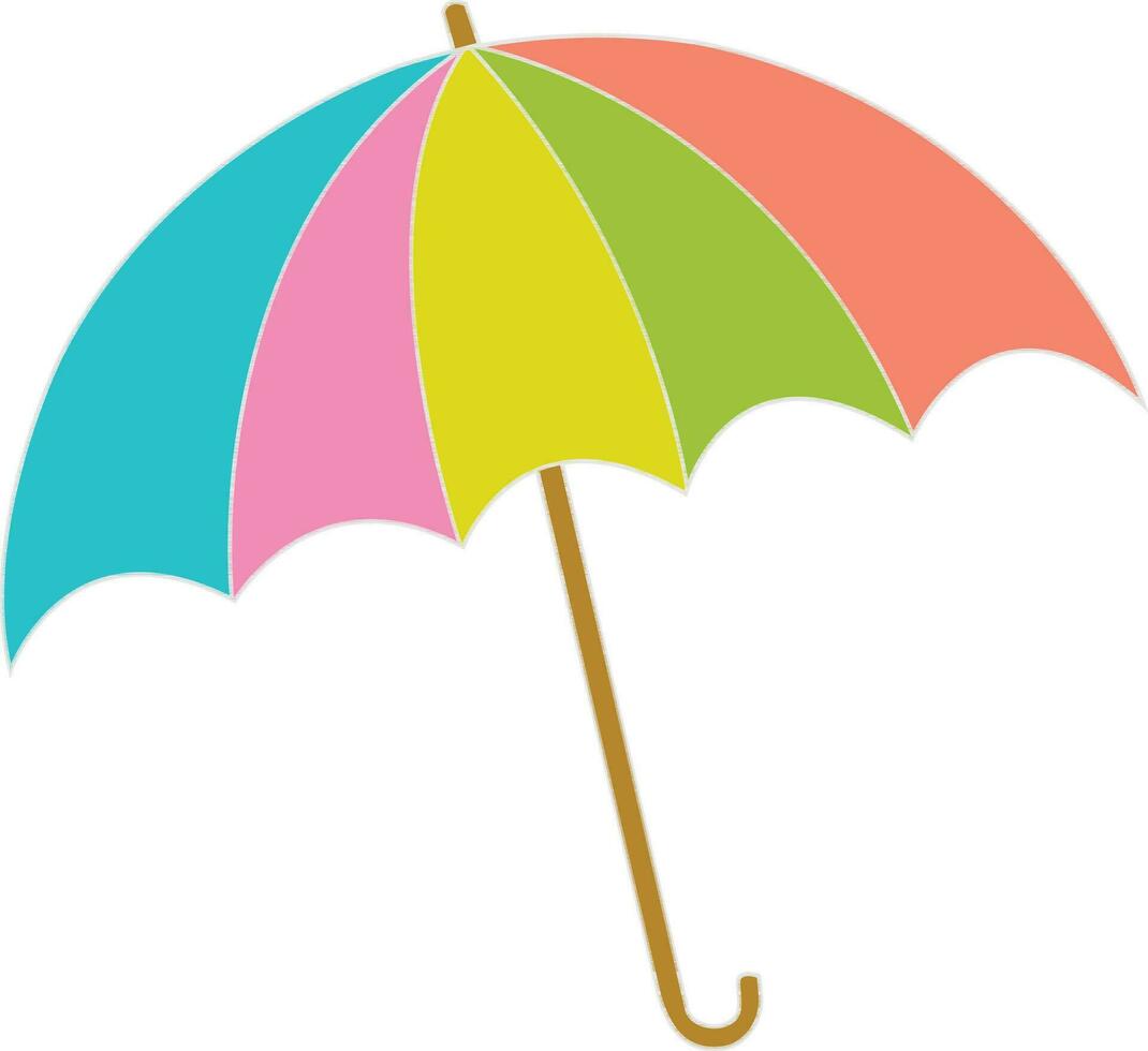 Flat style colorful umbrella. vector