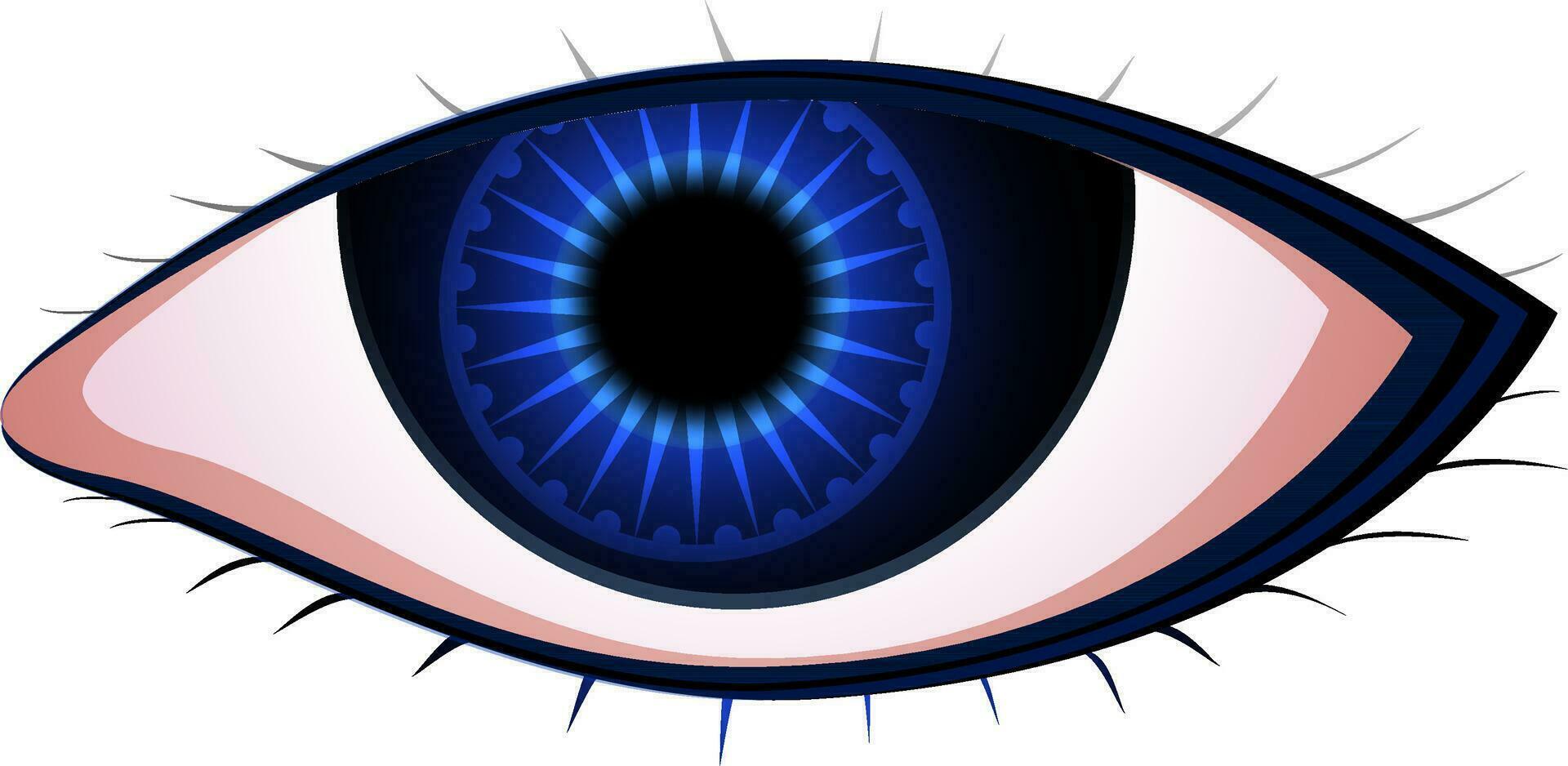 azul ojos aislado antecedentes. vector