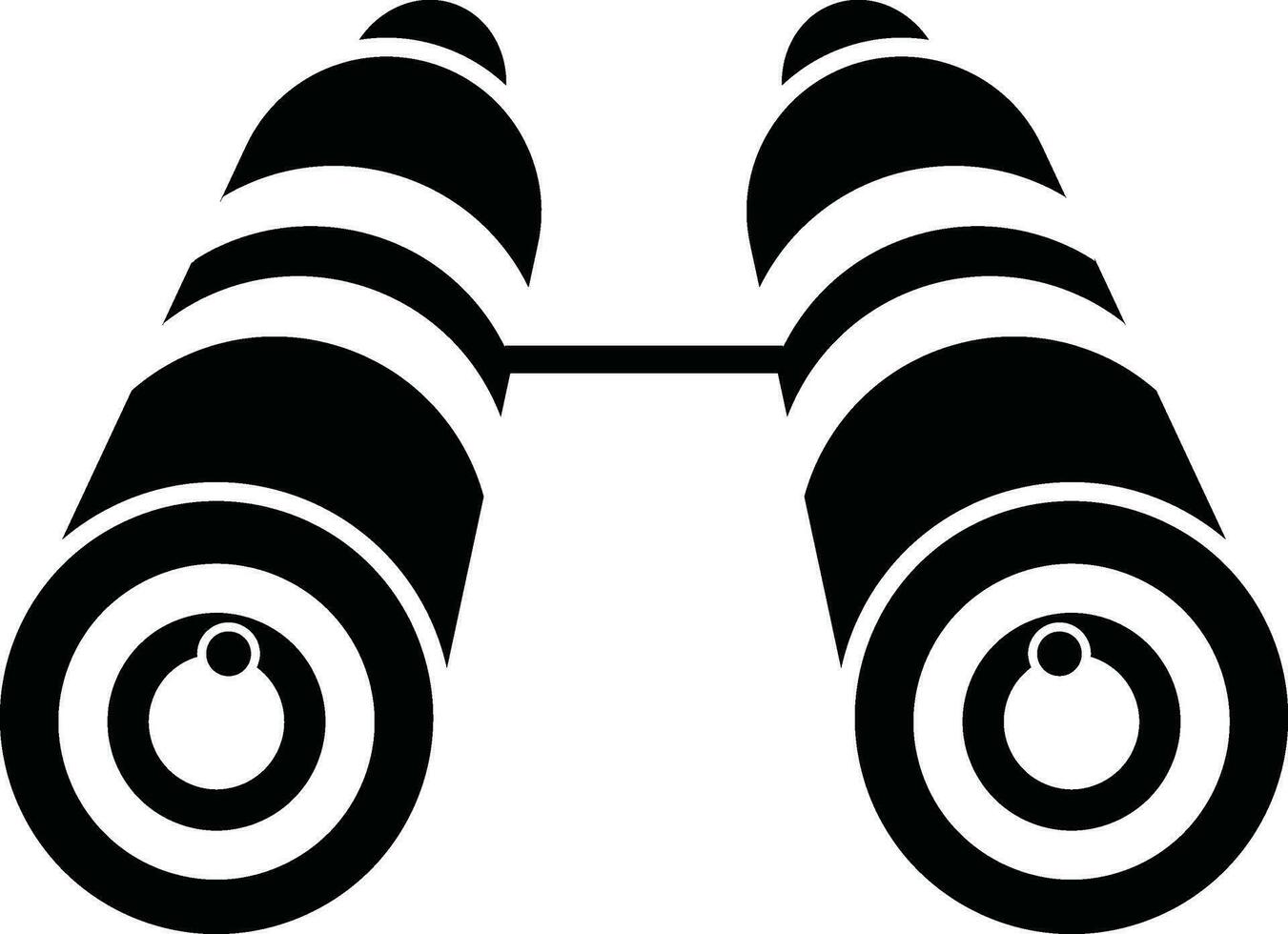 Illustration of binocular icon in flat style. vector
