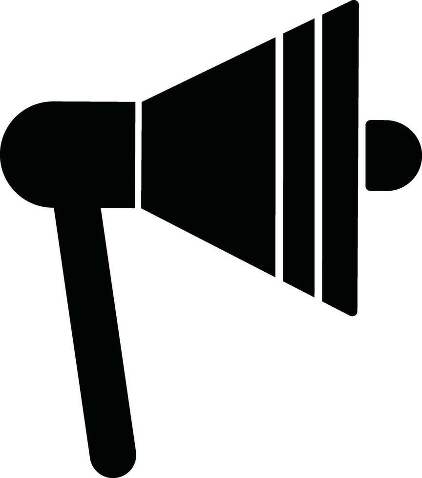 Illustration of hand megaphone tool icon in flat style. vector