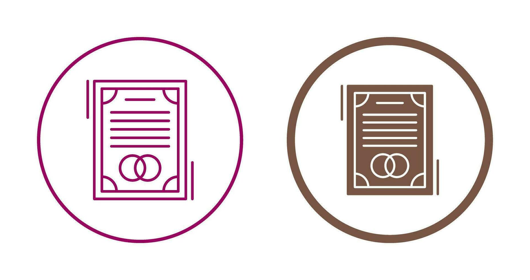 Wedding Contract Vector Icon