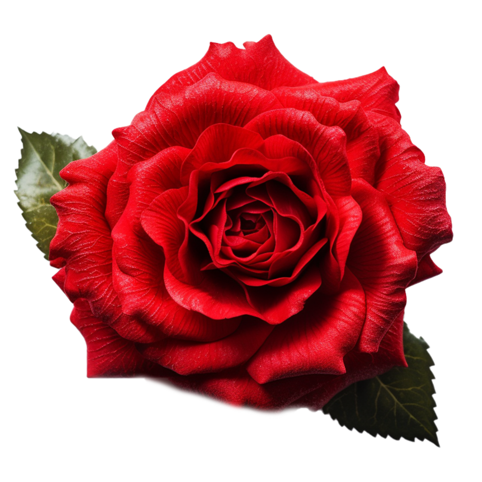 rouge Rose fleur génératif ai png