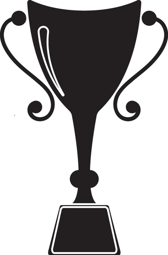 Trophy cup award in flat style. vector