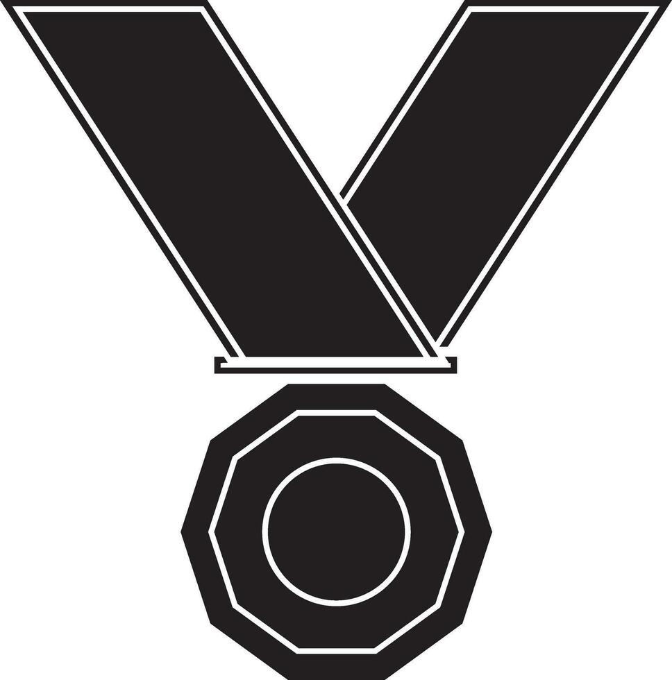 medalla con cinta. vector