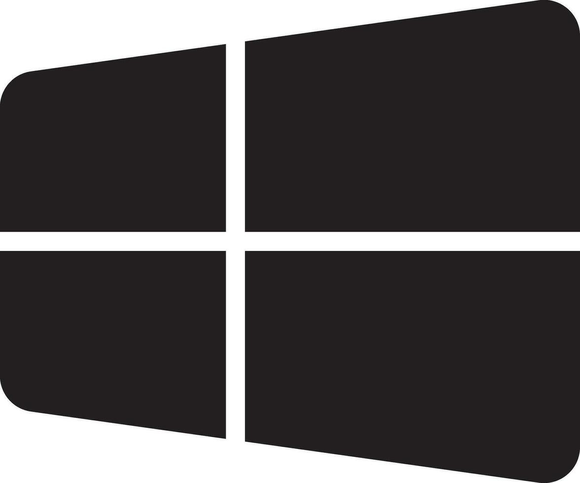 Microsoft window in flat style. vector