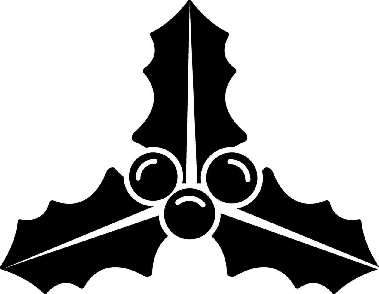 Christmas holly berry icon in flat style. vector