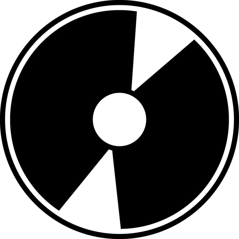 aislado compacto disco discos compactos negro y blanco icono. vector