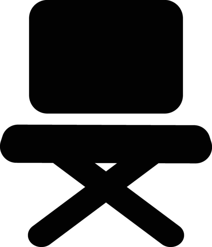 Isolated icon of Director's chair in flat style. vector