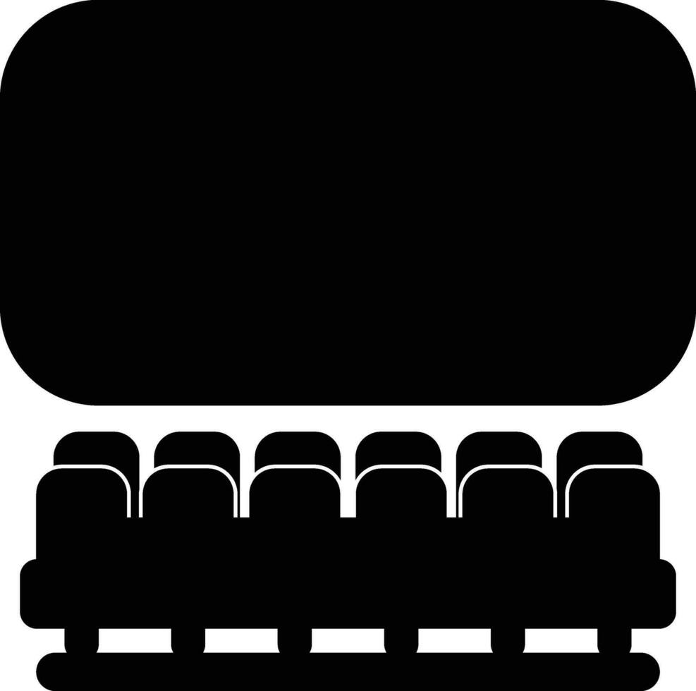 Movie hall view in flat style. vector