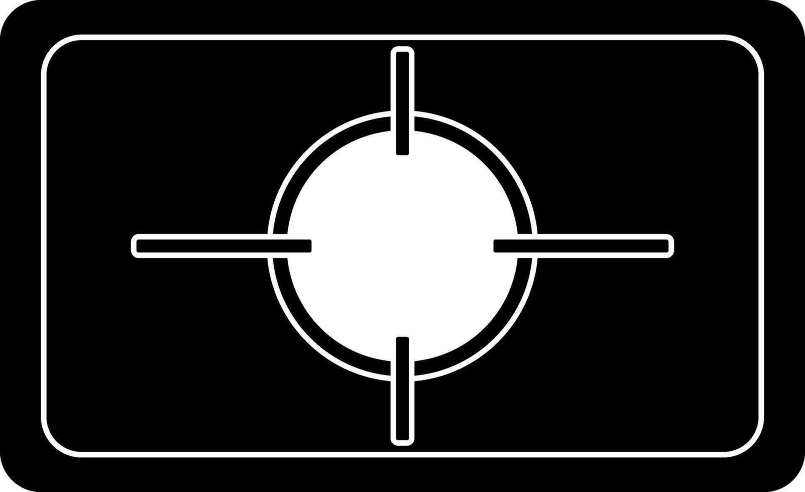 Target icon sign for shooting in stroke. vector
