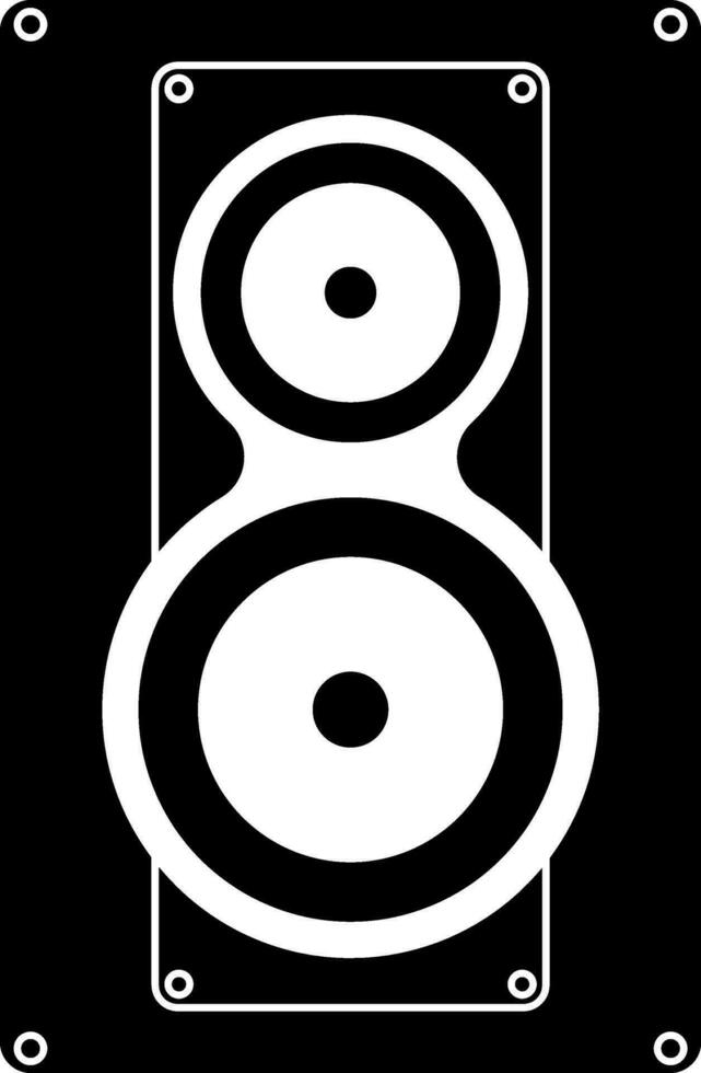 Set of two speaker in wooden body. vector