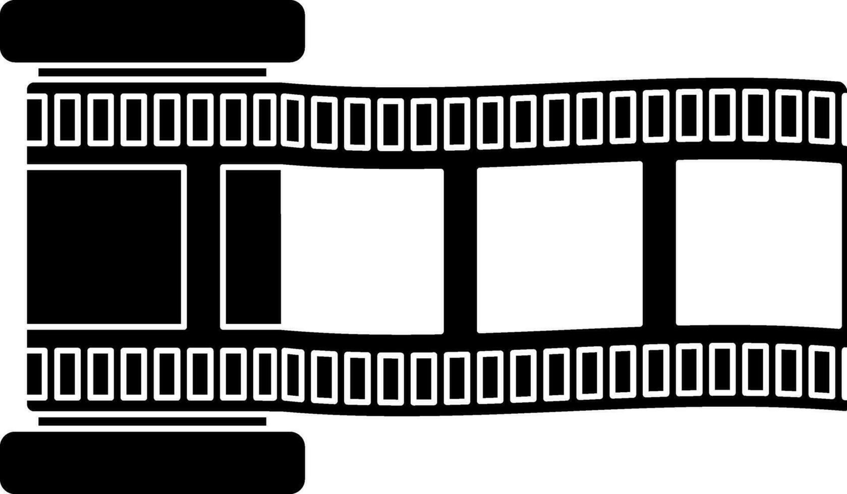 Reel with frame icon in cinema concept. vector
