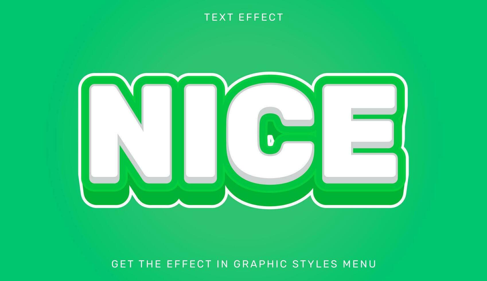 Nice editable text effect in 3d style. Text emblem for advertising, brand and business logo vector
