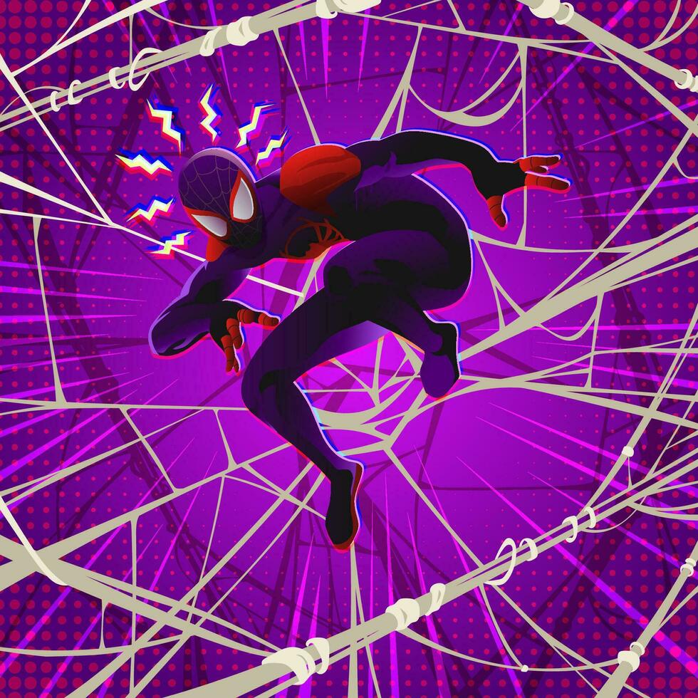 Superhero in Spider Suit vector