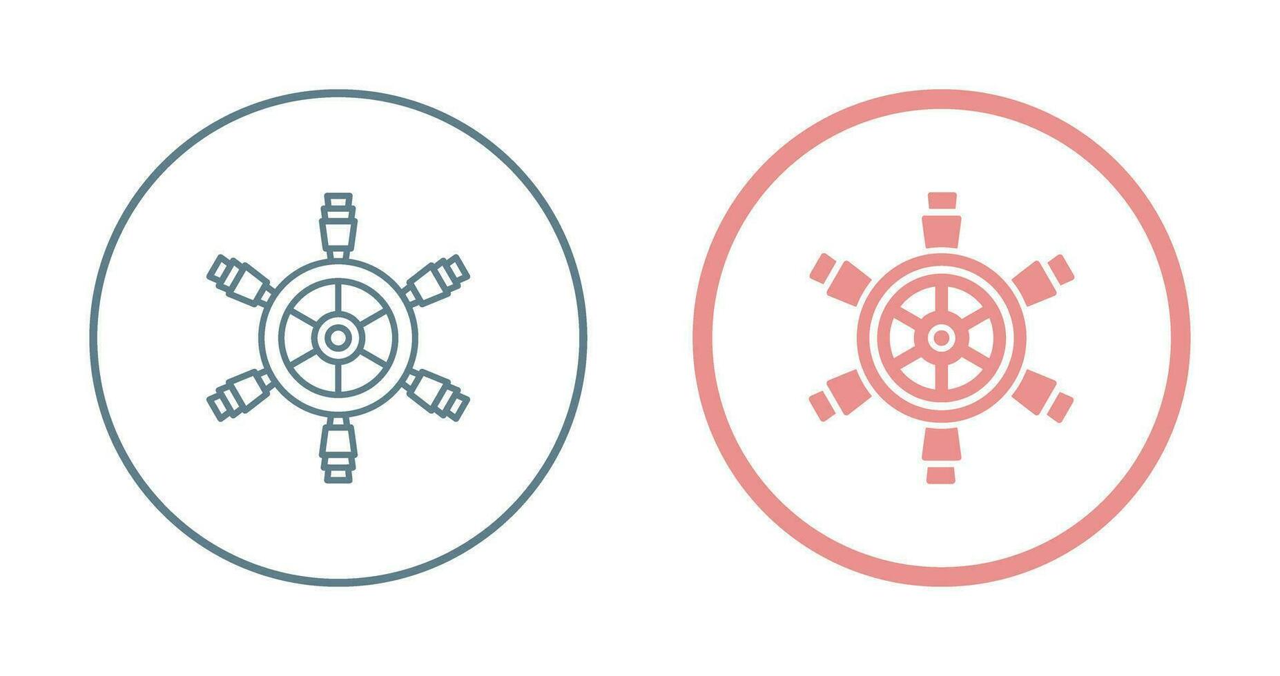 Ship Wheel Vector Icon