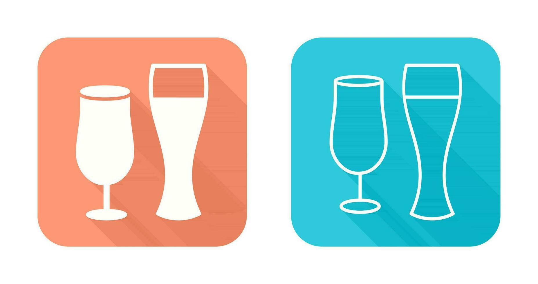 Unique Beer Glasses Vector Icon