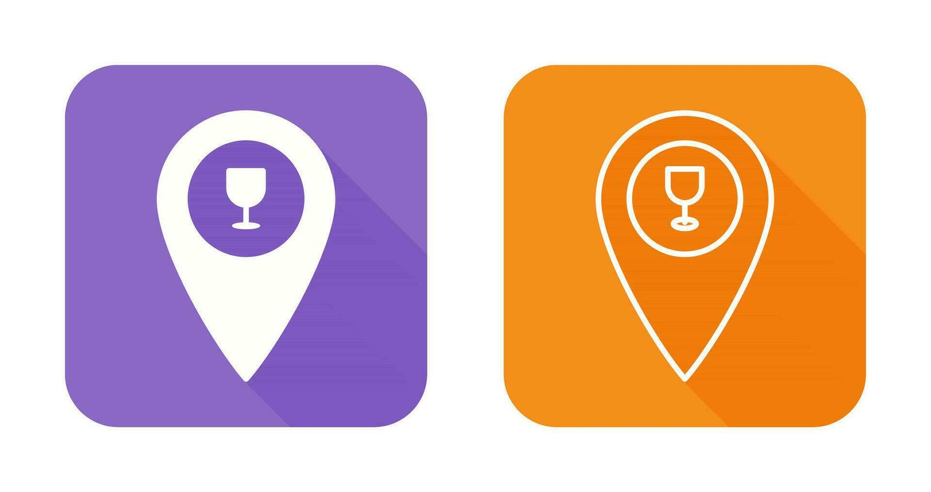 Unique Bar Location Vector Icon