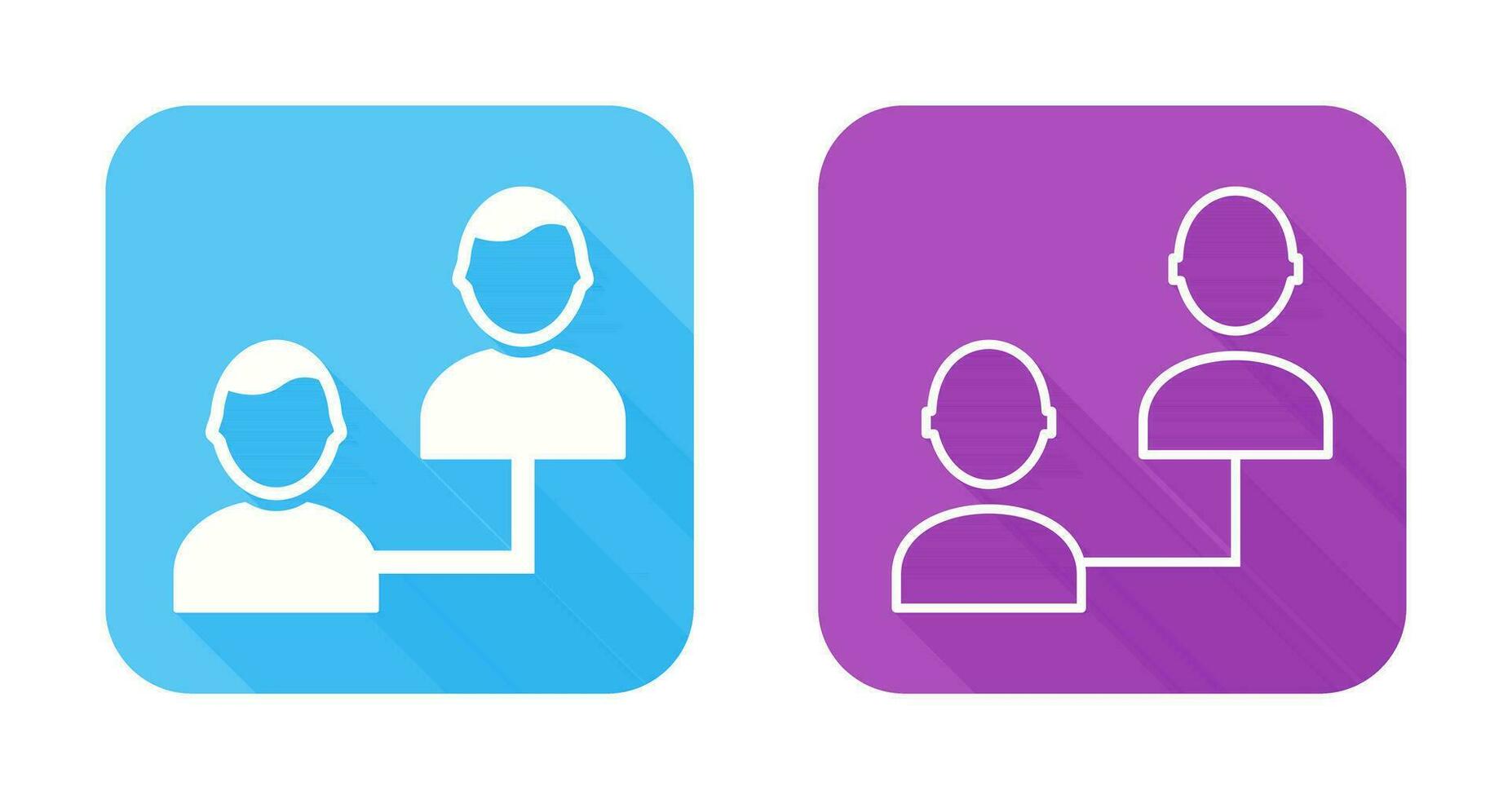 Unique Connected Profiles Vector Icon