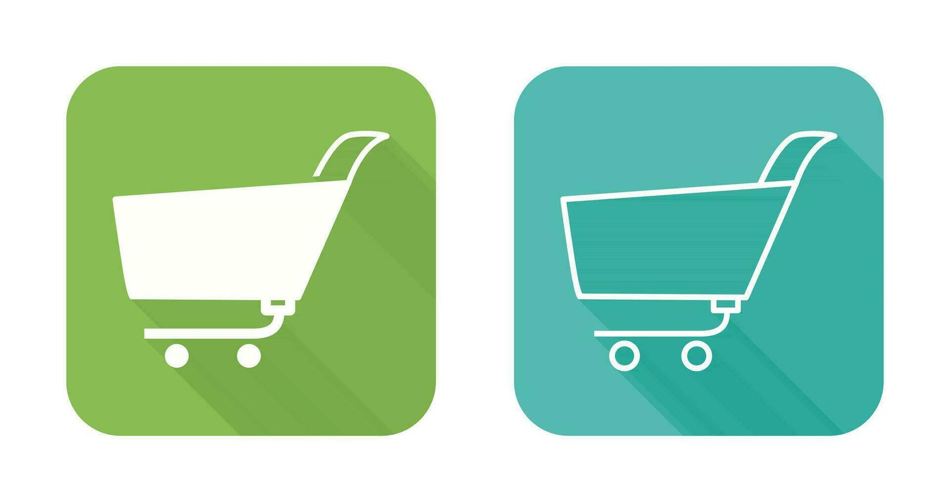 icono de vector de carrito de compras único