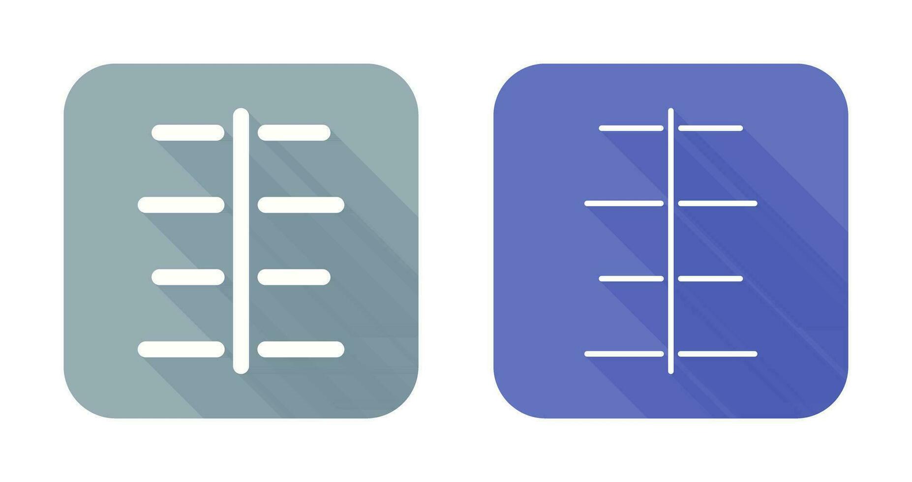Unique Center Align Vector Icon
