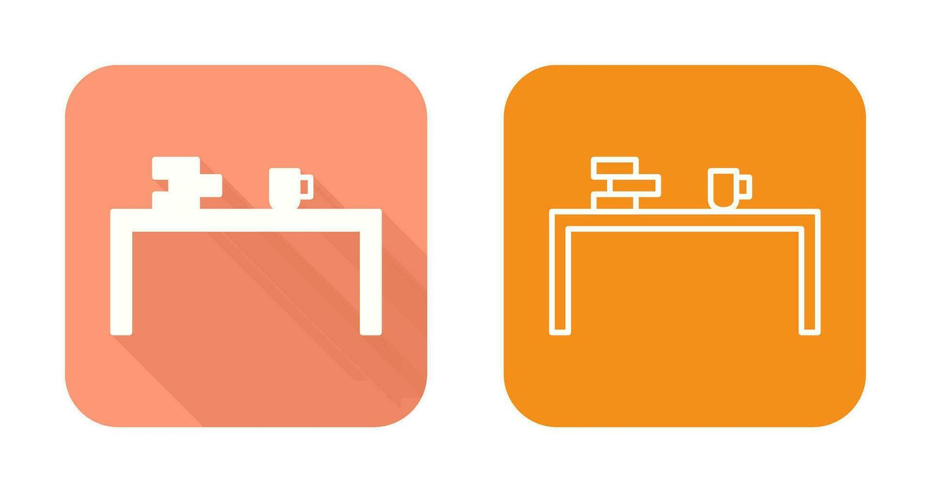 Unique Study Desk Vector Icon