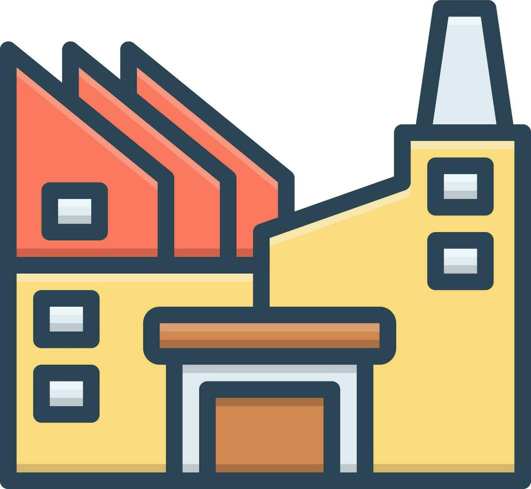 color icon for industry vector
