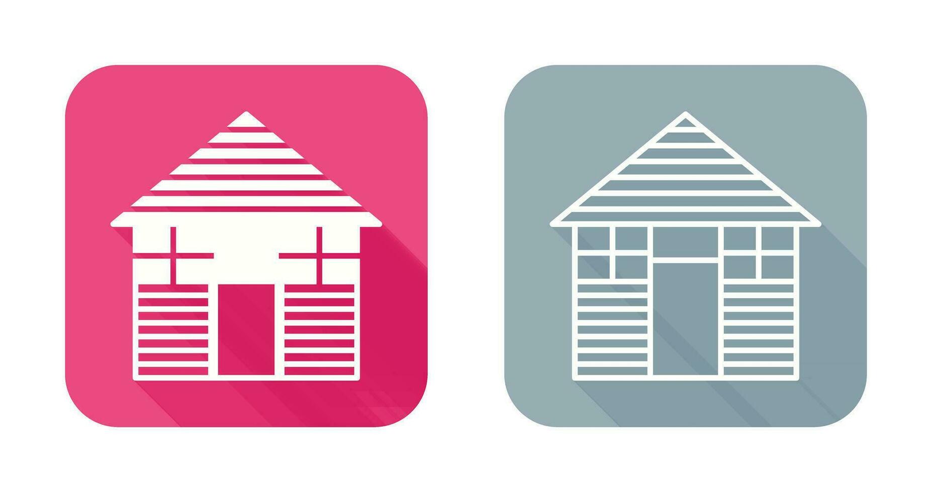 Wood Cabin Vector Icon