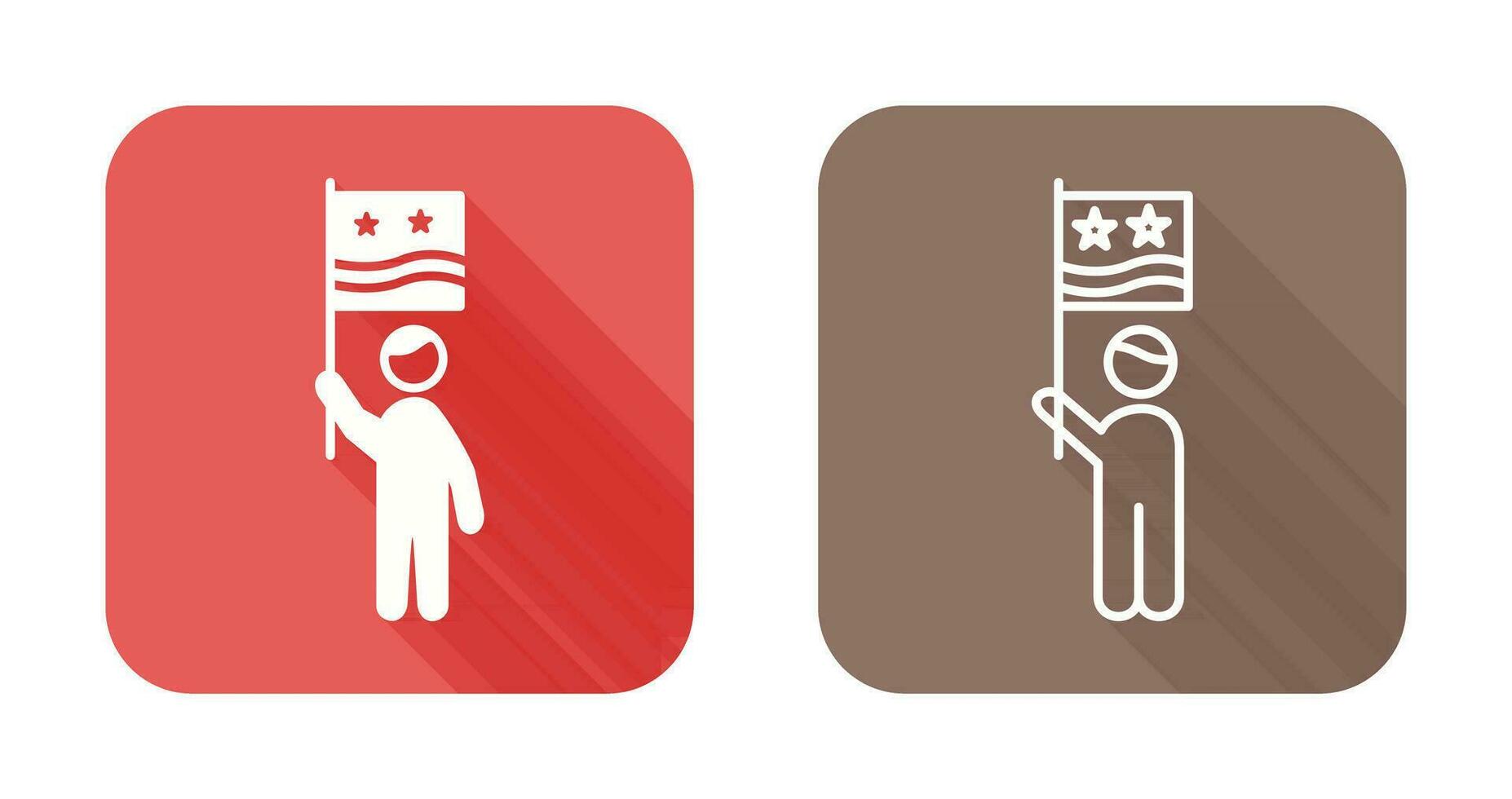 Raising Flag Vector Icon