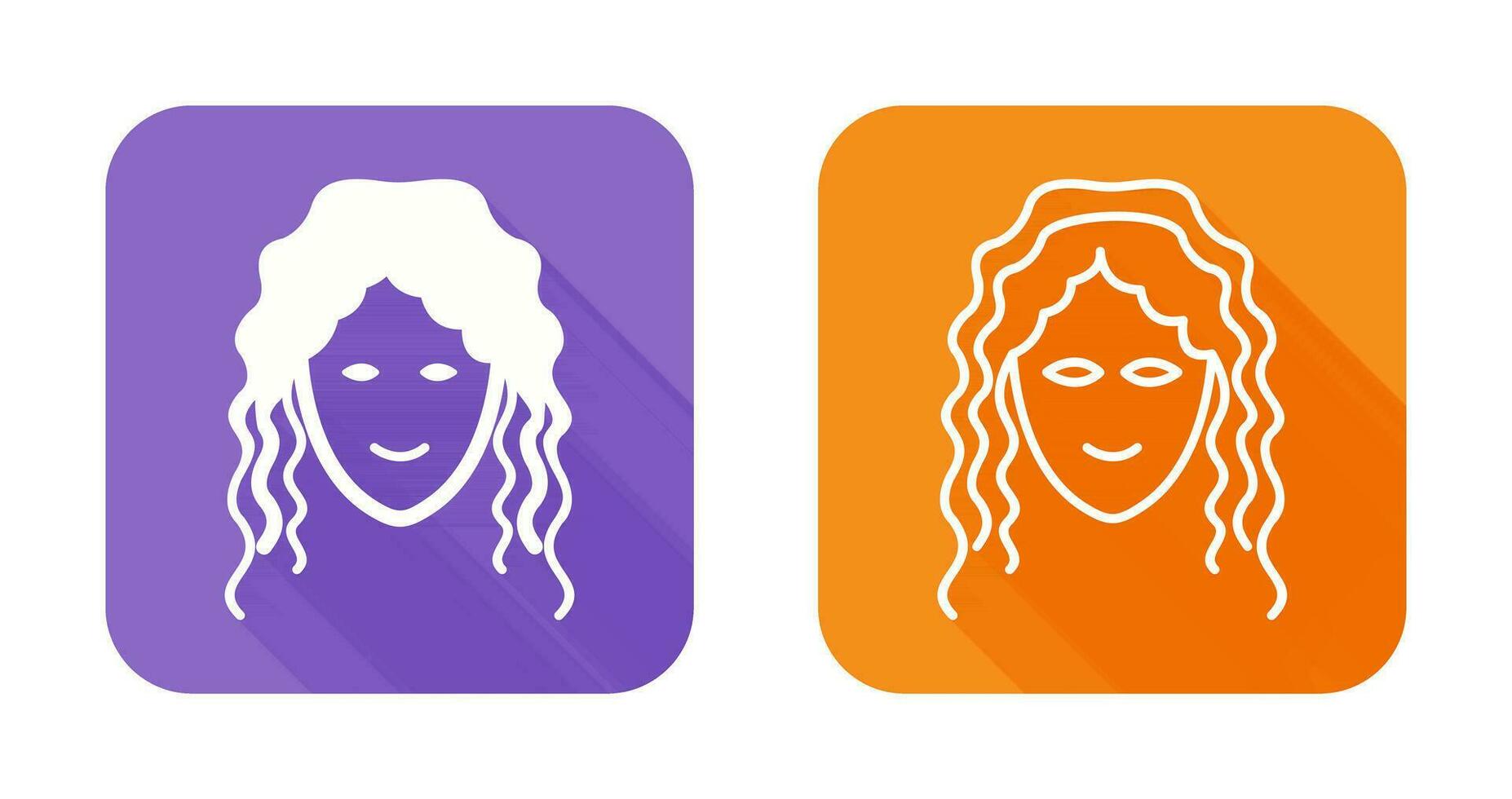 Hair Curly Vector Icon