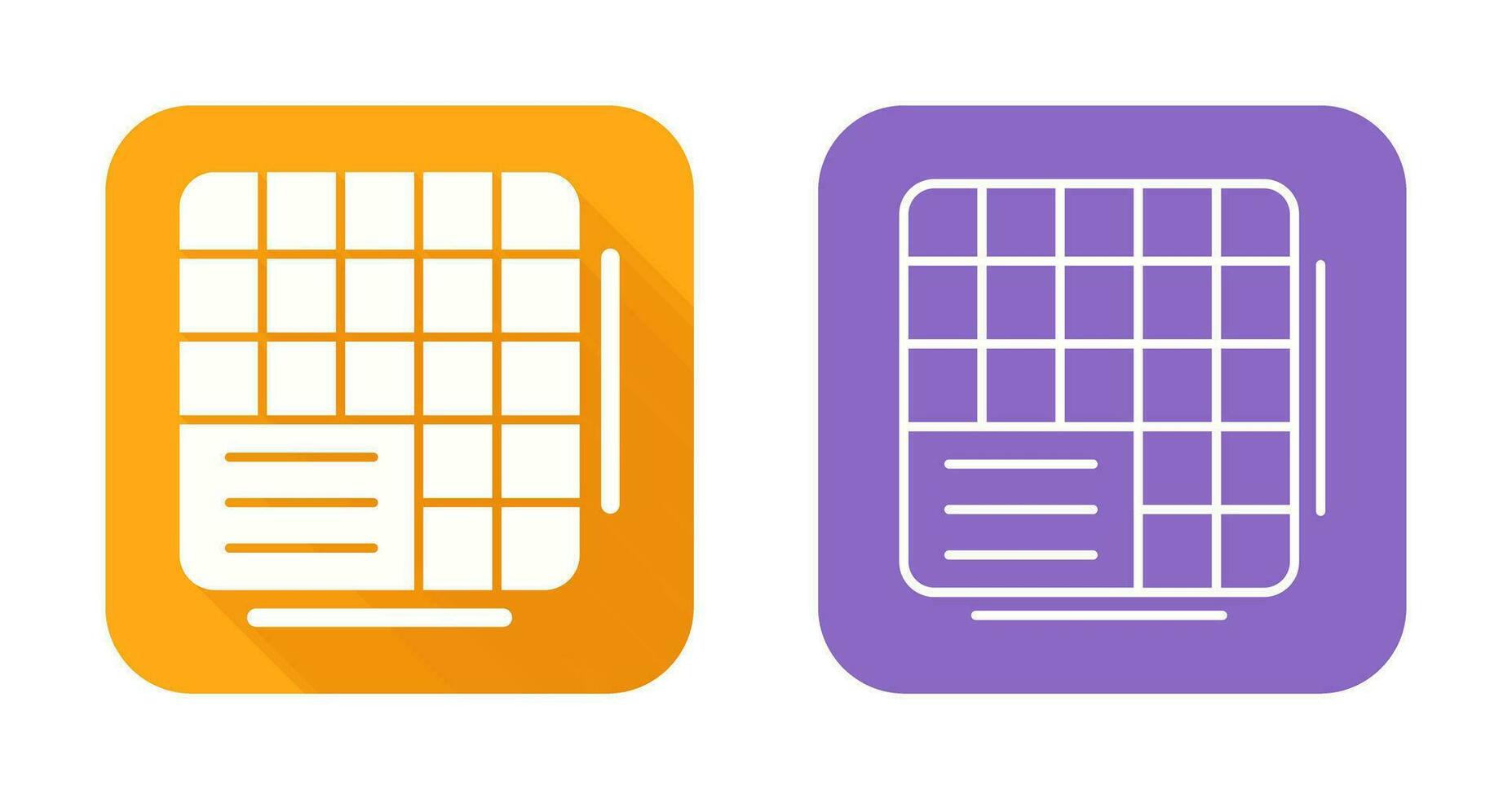 Table Data Vector Icon