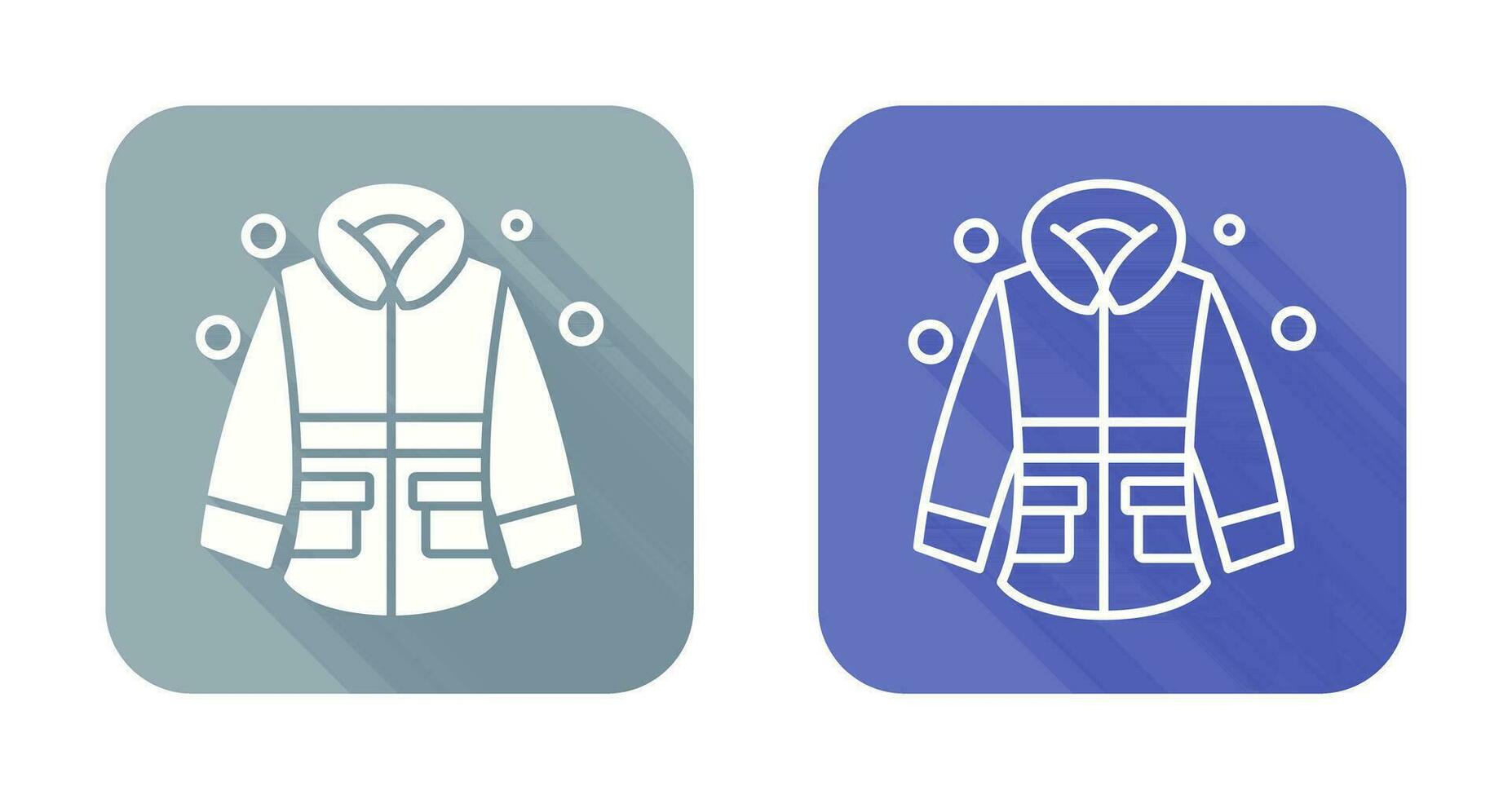 icono de vector de chaqueta de invierno