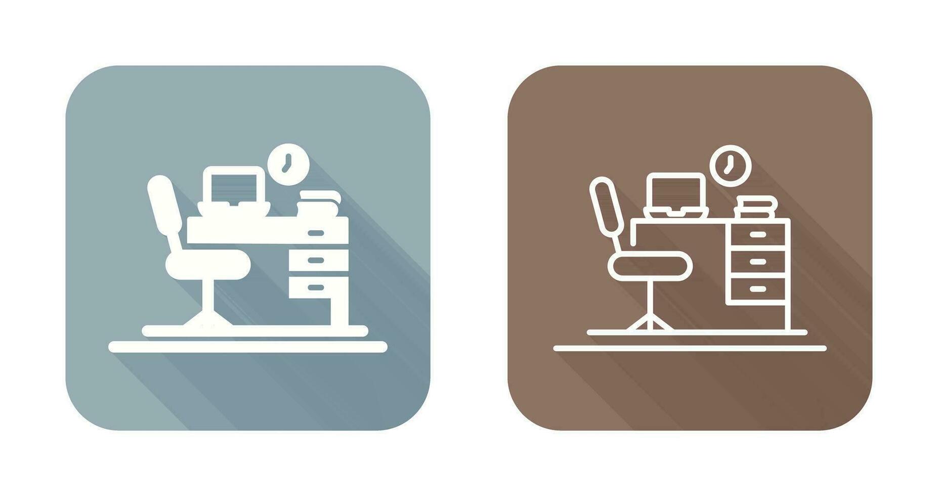 Office Desk Vector Icon