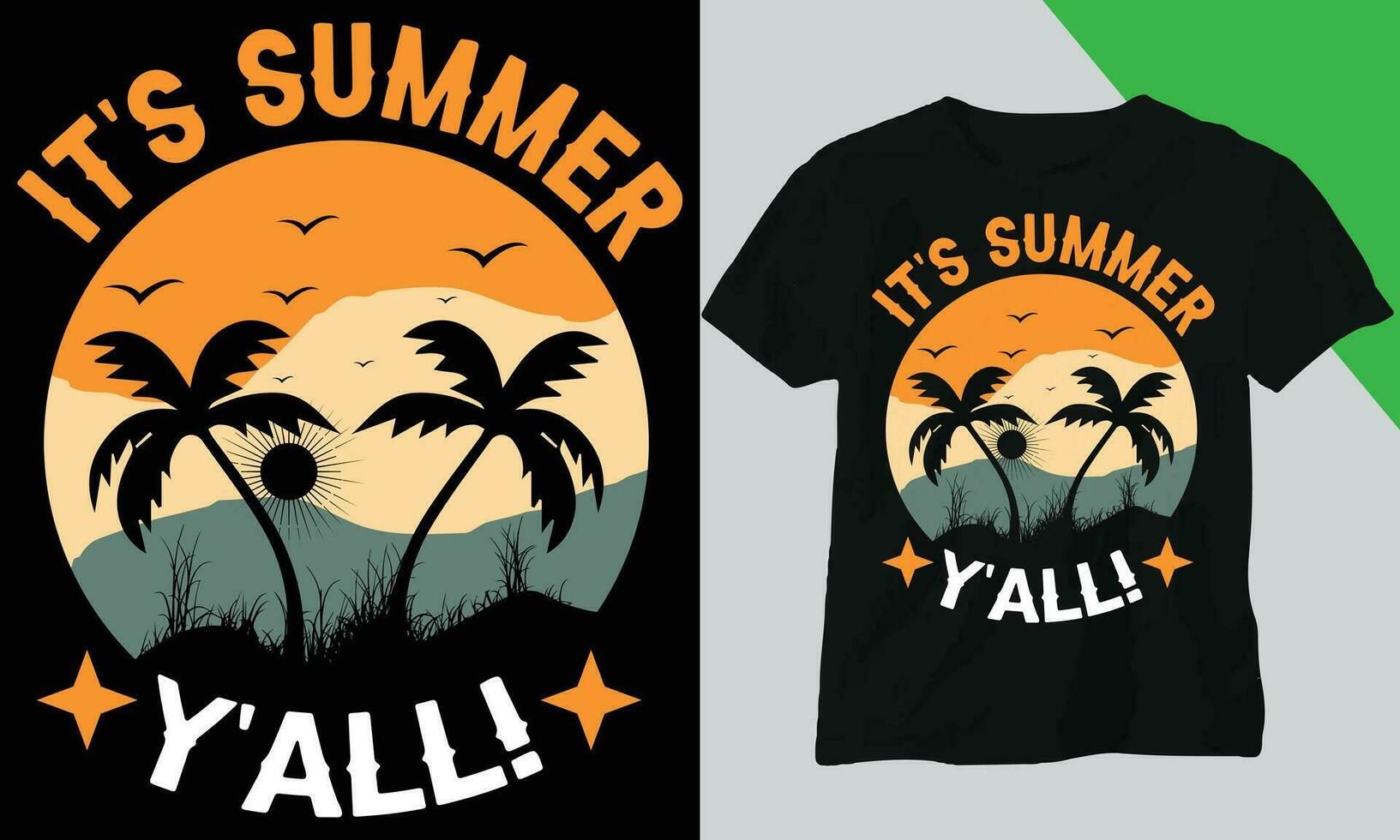 it's summer y'all , summer t shirt design vector