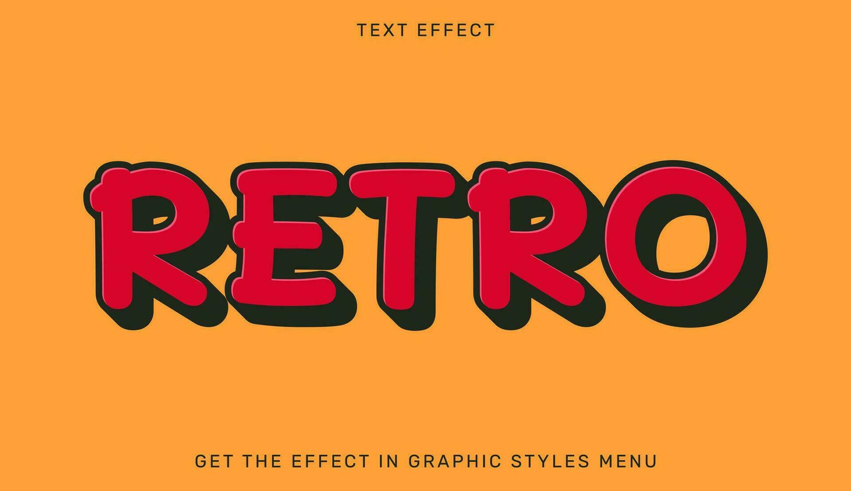 Retro editable text effect in 3d style. Text emblem for advertising, branding and business logo vector