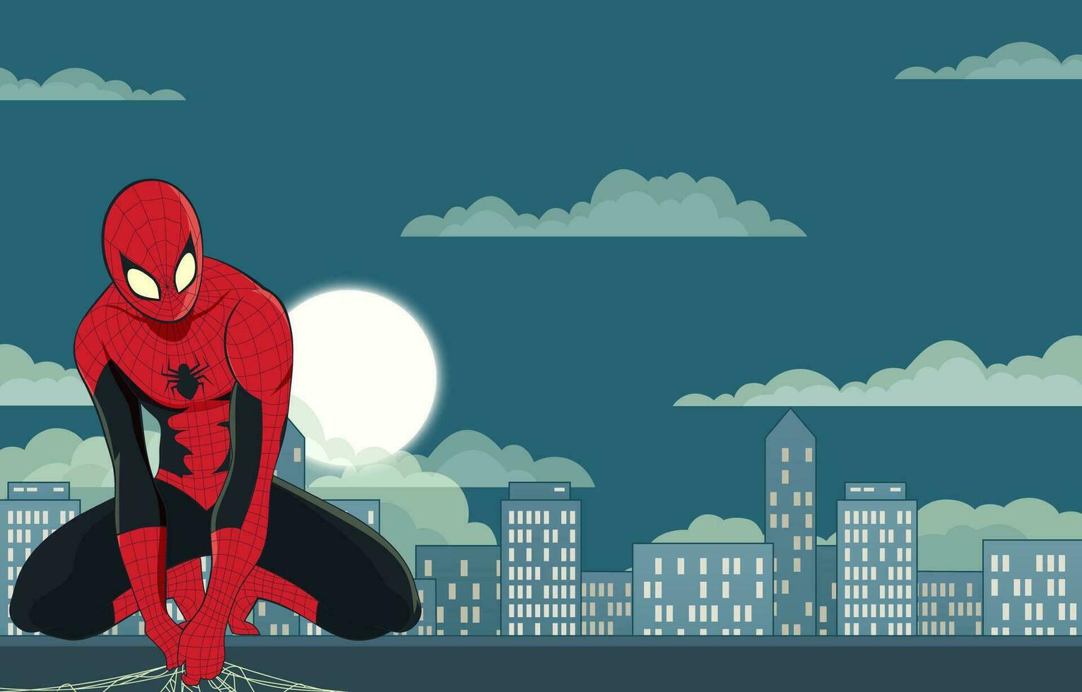 A Man With Costume On The Top of Building Background vector