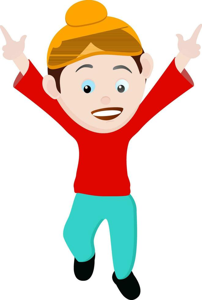 Character of a punjabi boy. vector