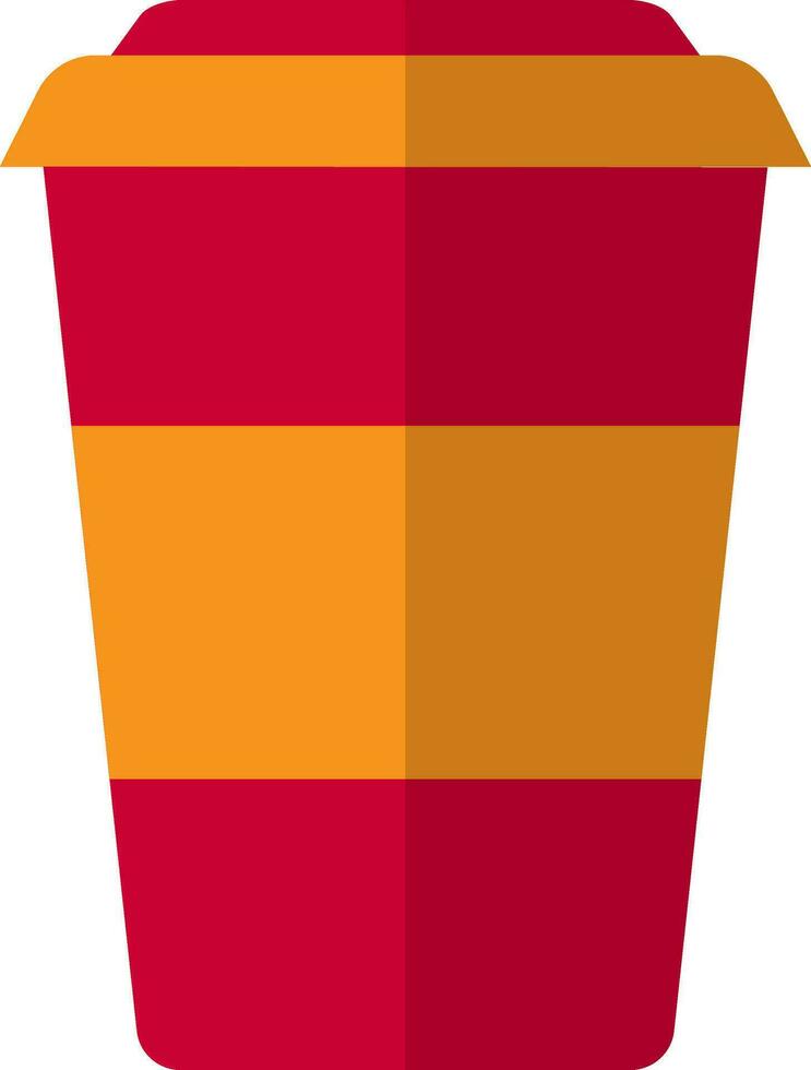 aislado vaso en rojo y naranja color. vector