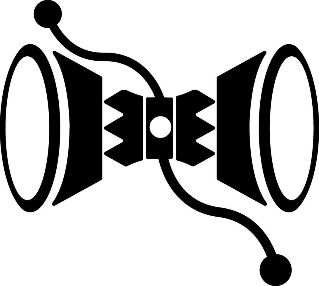 Symbol of Indian Drum Damaru for Music concept. vector