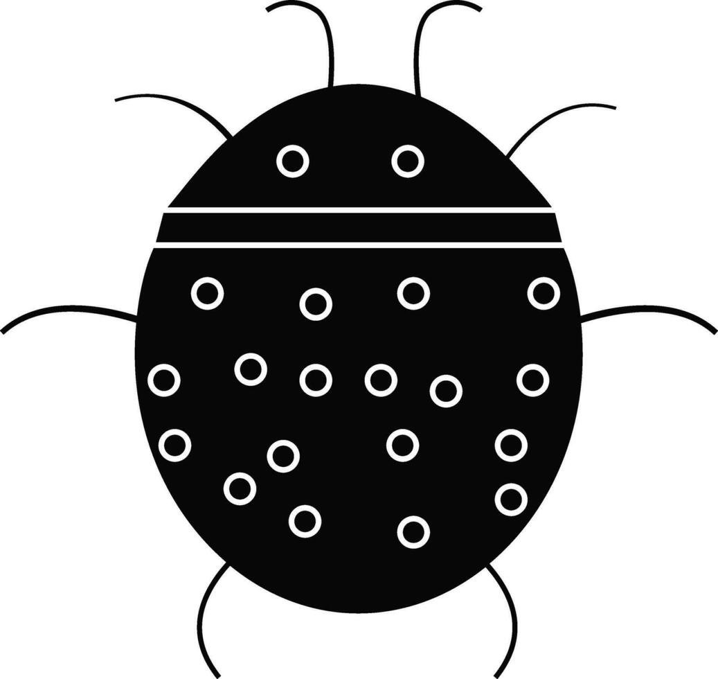 Black and white ladybug. vector