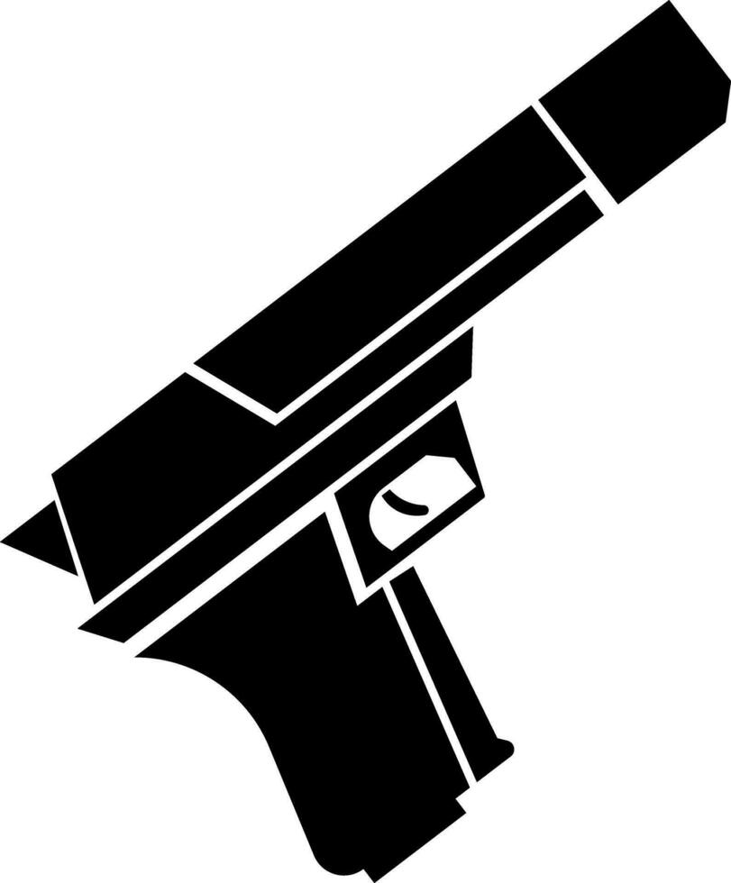 Black and white gun. vector