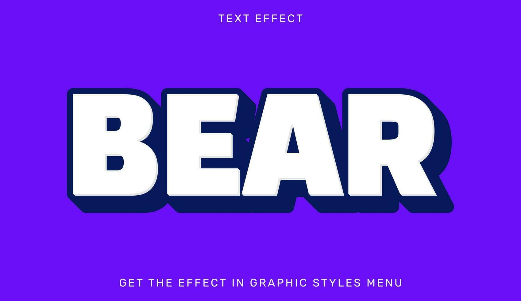 Bear editable text effect in 3d style. Text emblem for advertising, brand and business logo vector