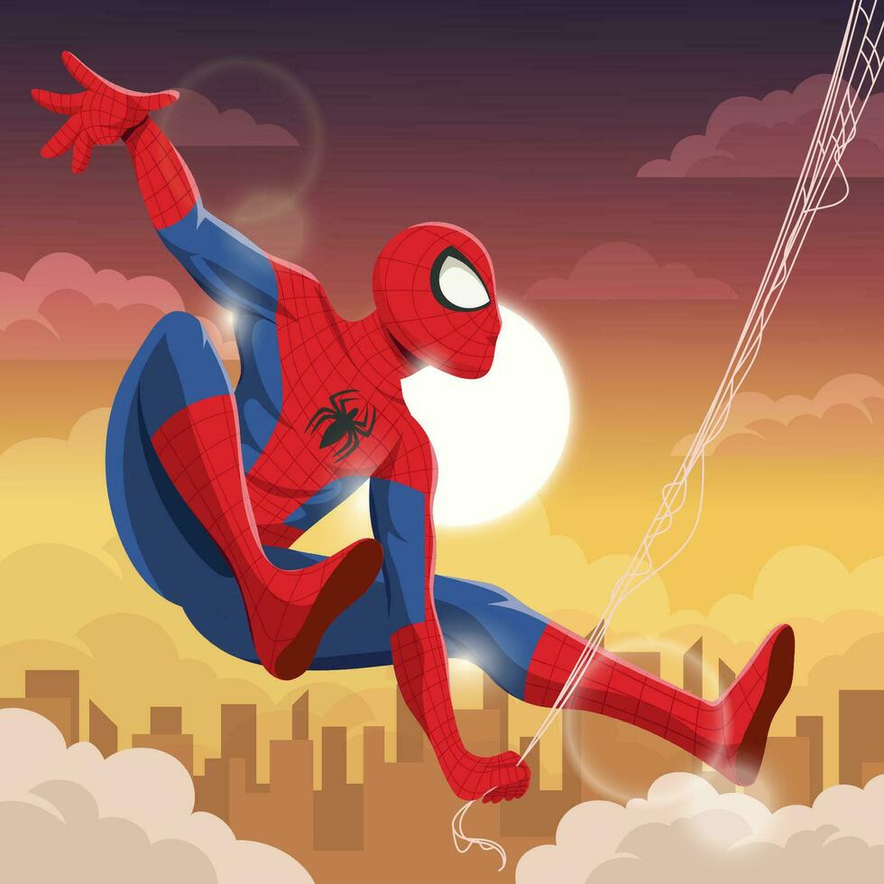 A Man With Costume Swing in The Evening vector