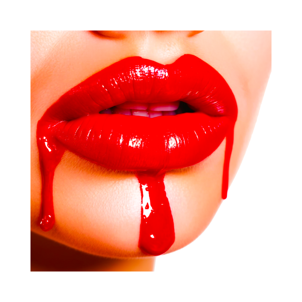 Realistic lips Generative Ai png