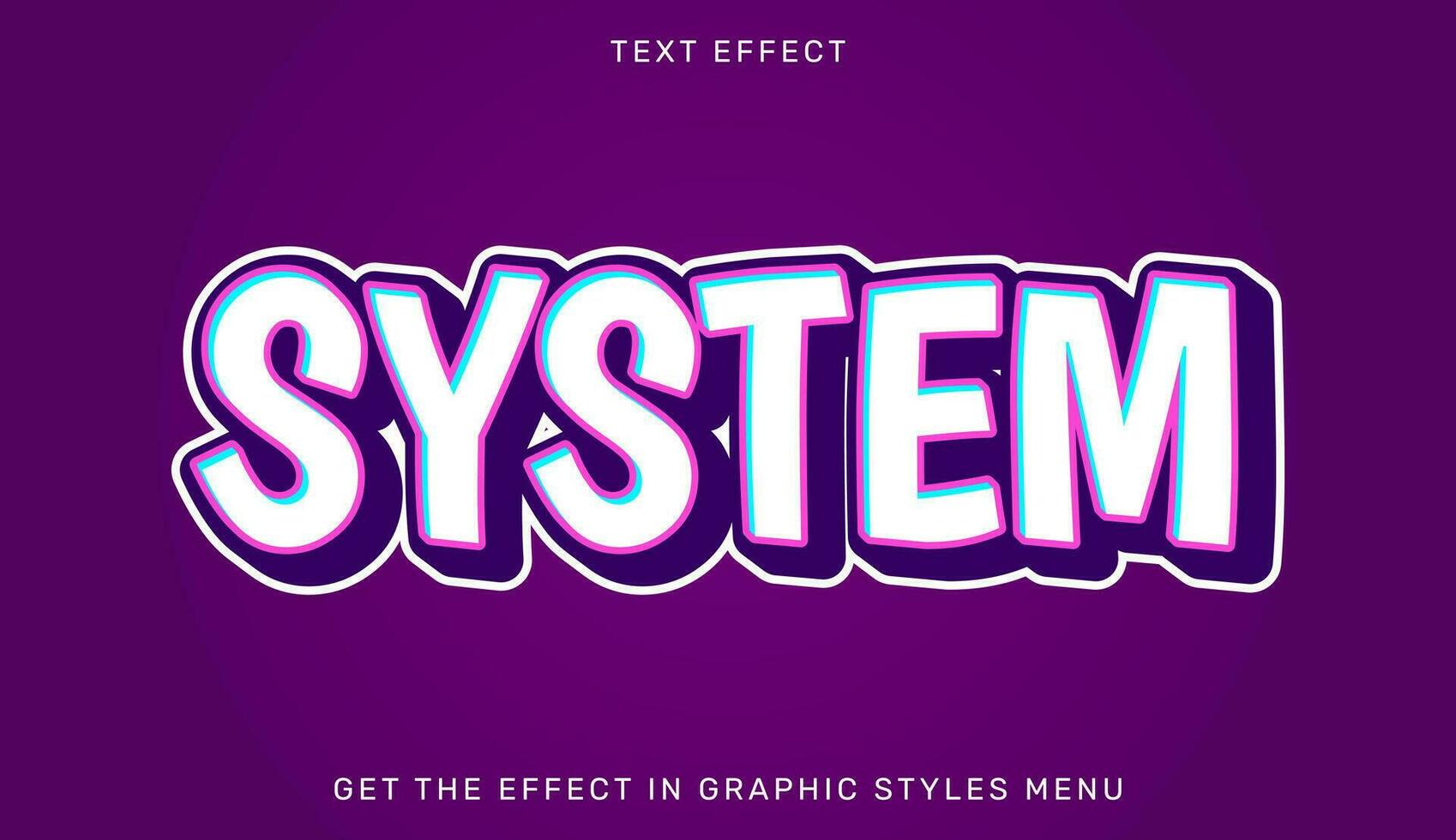 System editable text effect in 3d style. Text emblem for advertising, brand and business logo vector