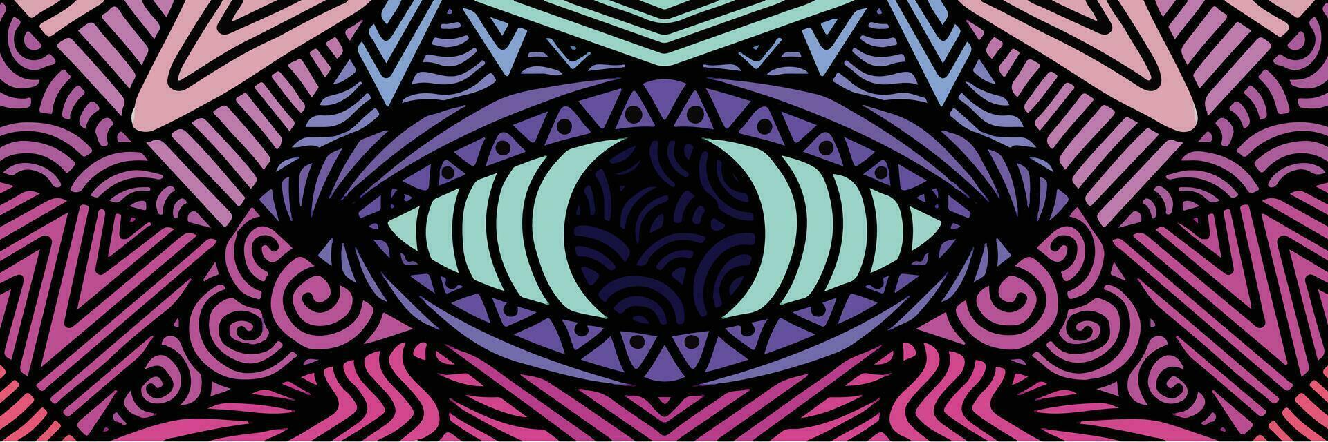 Abstract eye illustration with colorful design concept vector