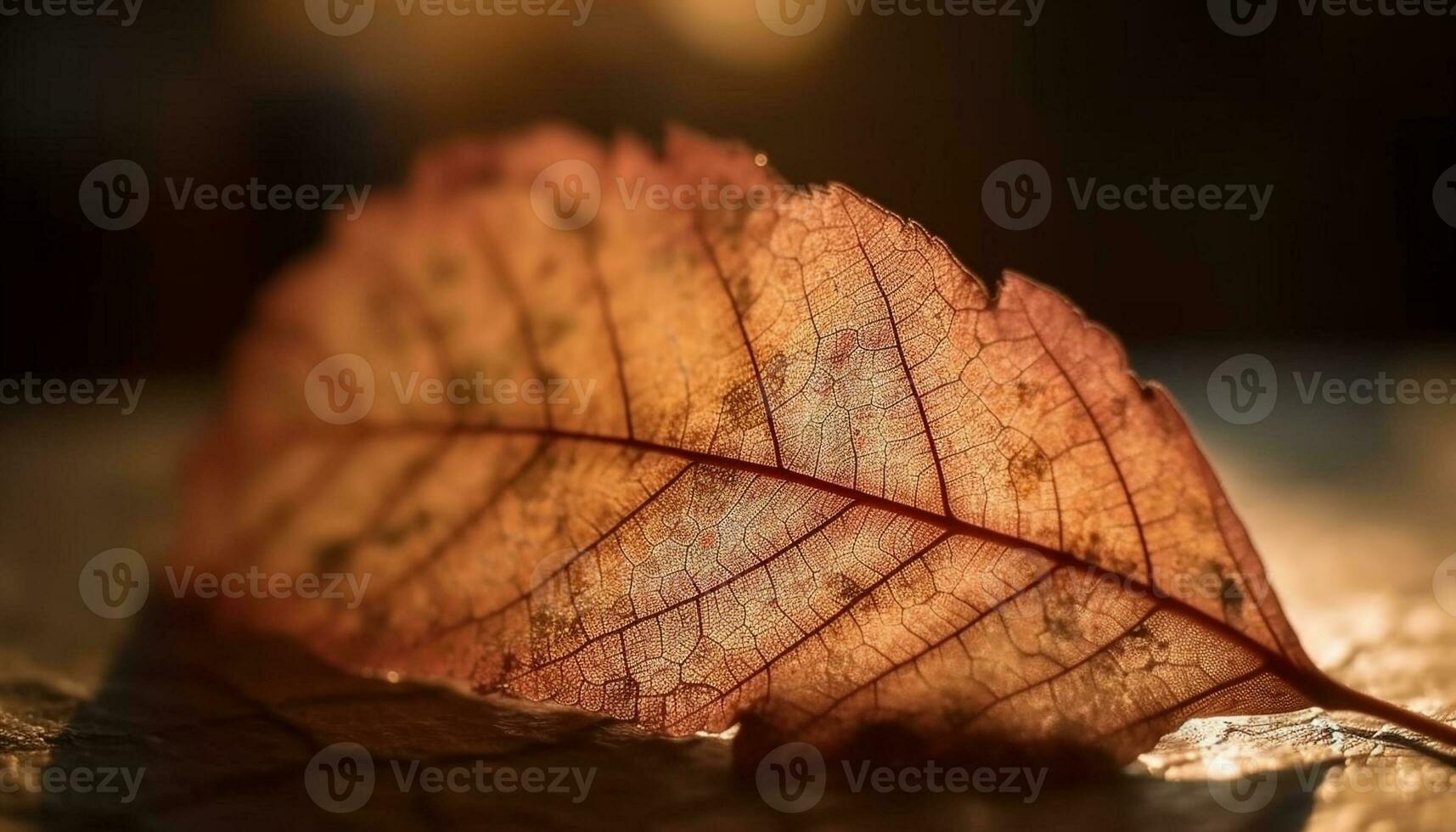 Vibrant autumn leaves fall gracefully, creating a golden forest floor generative AI photo