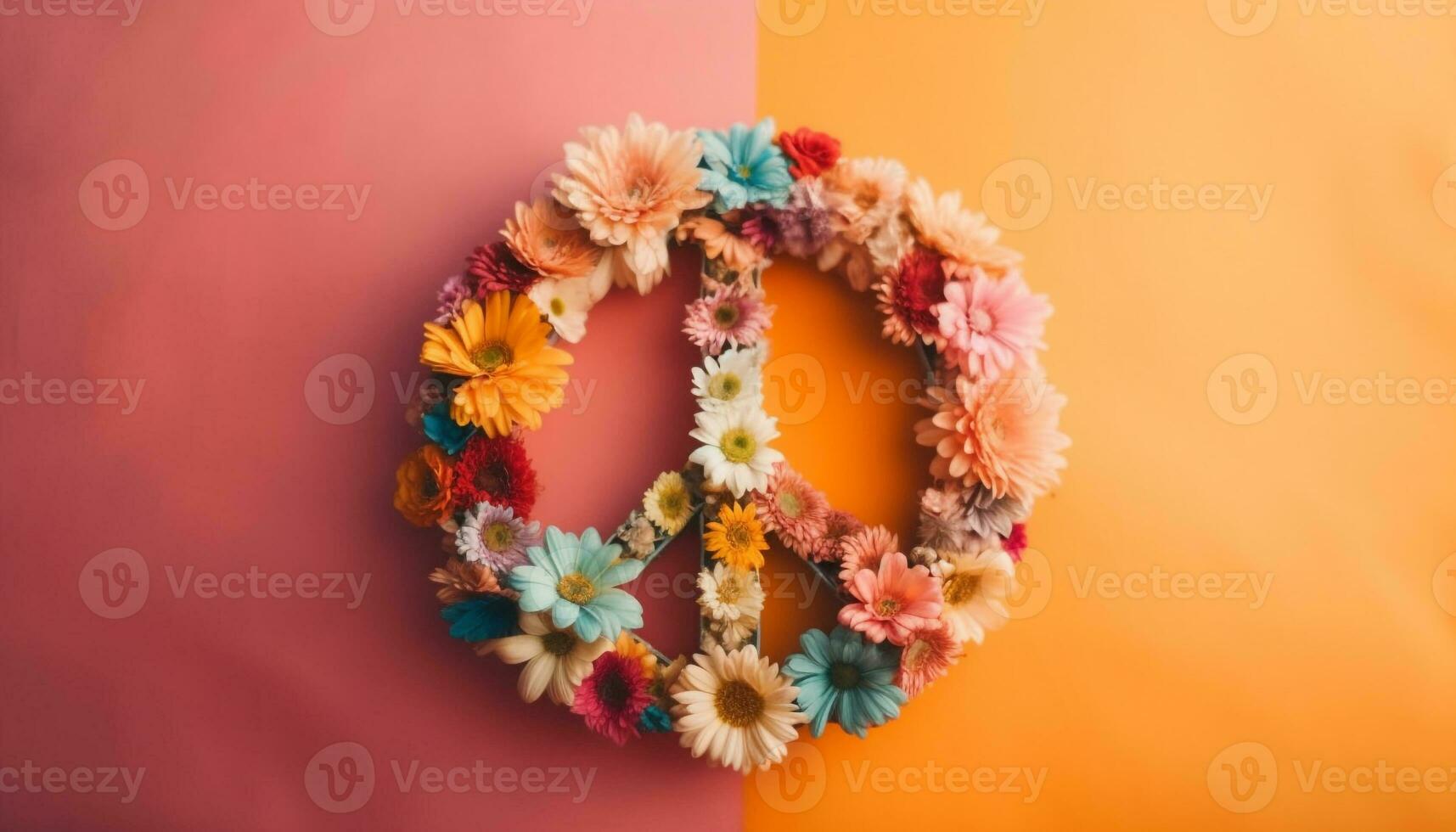 A heart shaped wreath of yellow daisies, a symbol of love generative AI photo