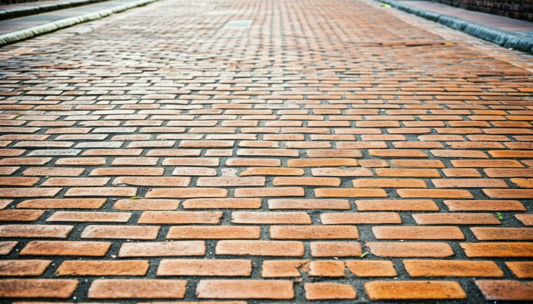 Old brick wall in town square creates textured backdrop design generated by AI photo