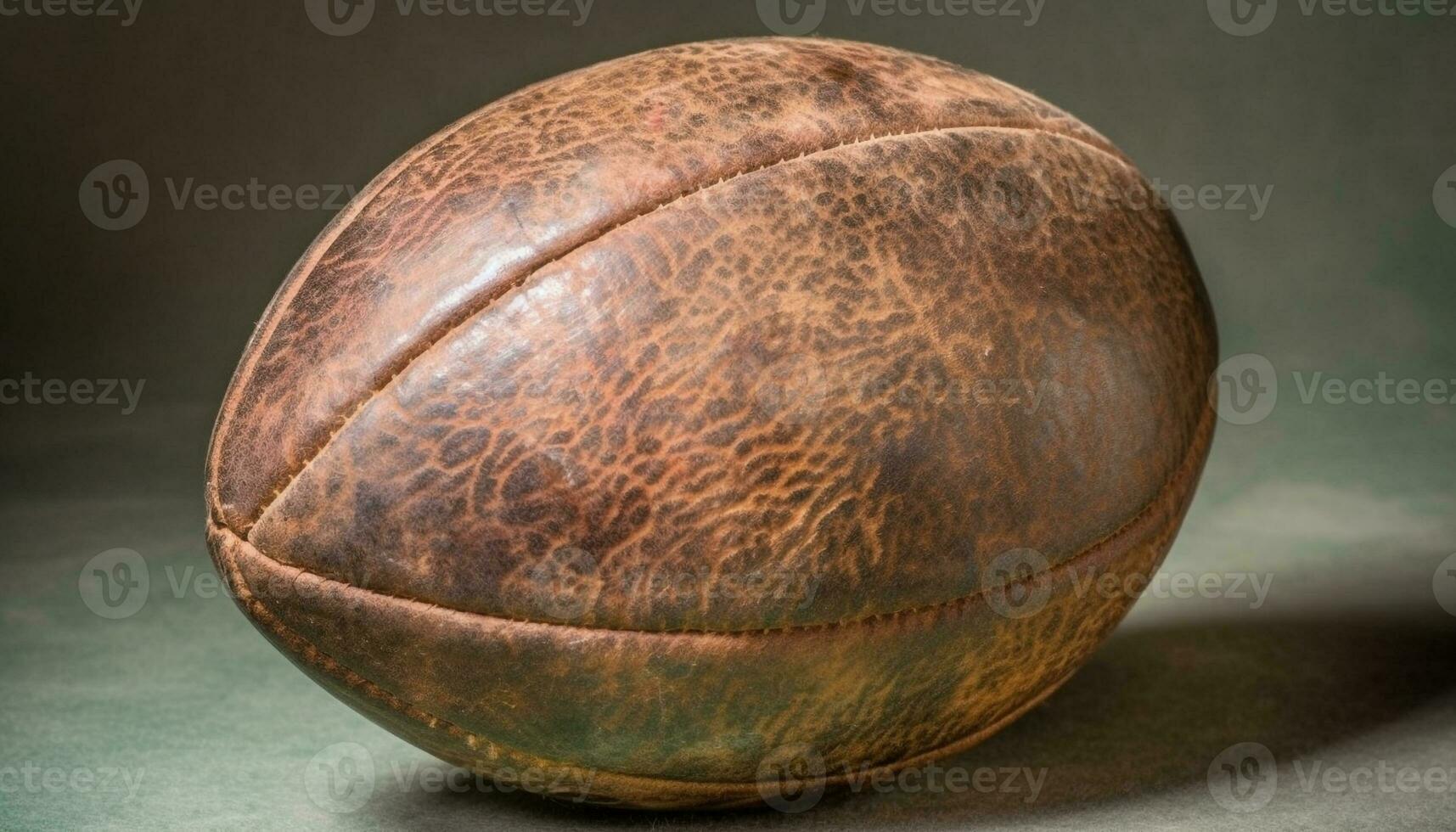 Old leather ball, a symbol of American sports culture success generated by AI photo